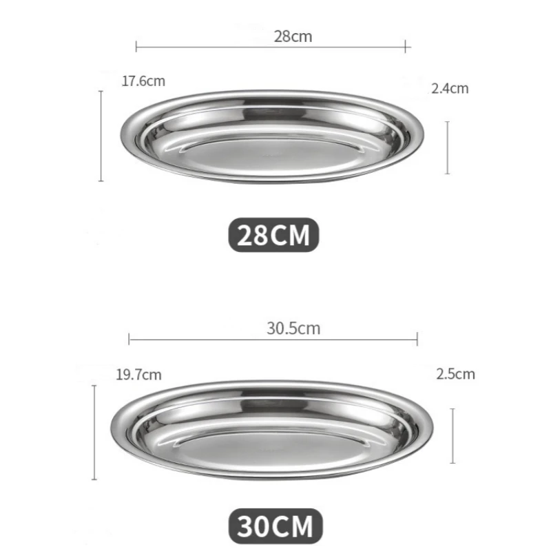Stainless Steel Oval Plates 5