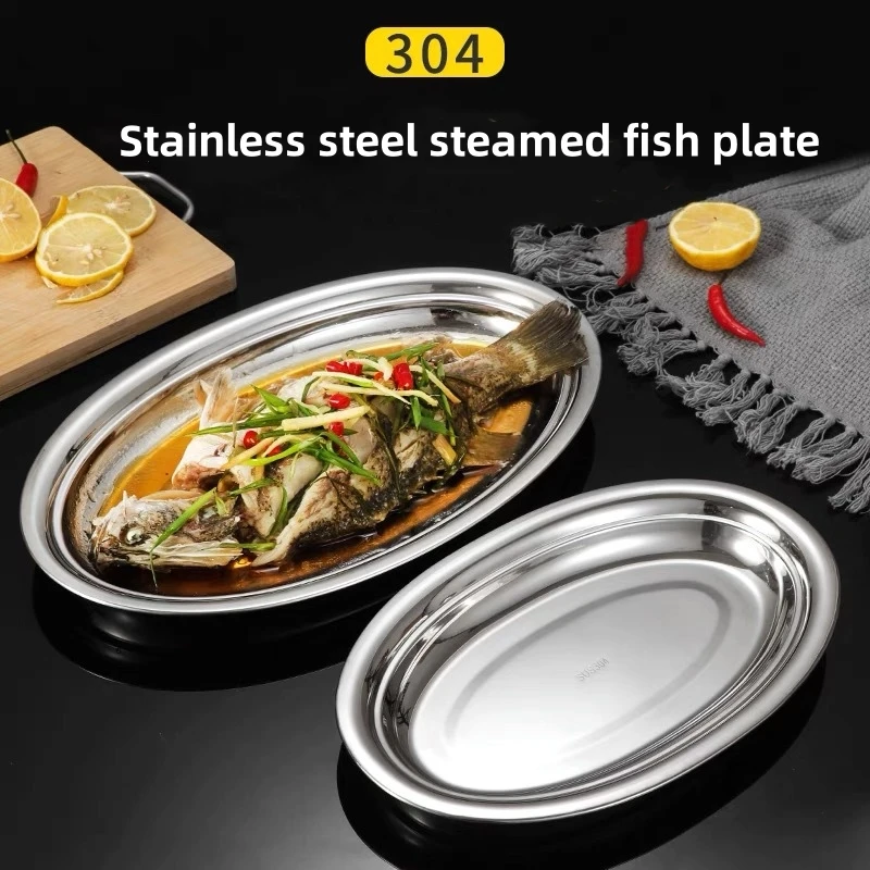 Stainless Steel Oval Plates 1